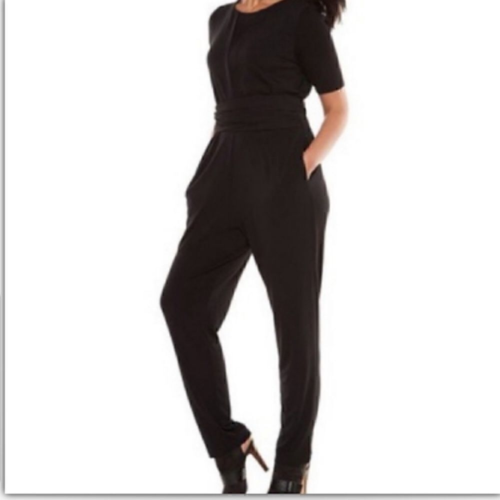 Elie Tahari | for DesigNation Mixed-Media Jumpsuit